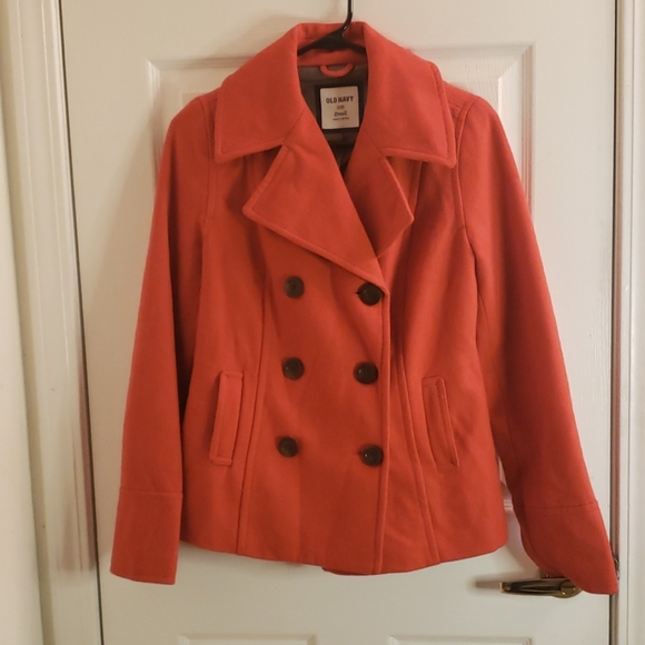 Old Navy Jackets & Blazers - Old Navy Orange Peacoat Small